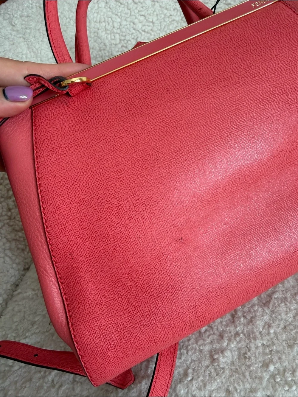 Fendi Vittelo Elite Flamingo Petite 2Jours tote Rosa Exstasy